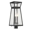 Matte Black Three Light Outdoor Post Lantern From The Millford Collection. Fixed Price $440.00.