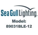 Sea Gull 89031BLE-12 Sconce With Seeded Etched Glass Shades, Black Finish. Fixed Price $79.95.
