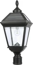 Solar Lamp Post Light Outdoor Black Aluminum Warm White 2700K Gama Sonic Bulb. Fixed Price $259.99.