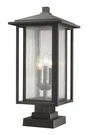 Z-lite 554PHXLS-SQPM Aspen 3 Light 24" Tall Outdoor Pier Mount Bronze. Fixed Price $267.40.