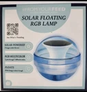 Solar Floating Rgb Lamp: Blue Powered Cycles Through 7 Different Colors. Fixed Price $10.00.
