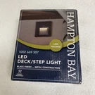 Hampton Bay Led Deck Step Light Black Metal Low Voltage 32 Lumens 1002669587. Fixed Price $17.99.