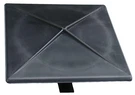 6" Square Light Pole Top Cap- Black Plastic By Deltech Manufacturing. Fixed Price $24.99.
