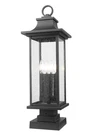 Z-lite 5017PHBS-SQPM Tiberius 4 Light 27" Tall Pier Mount Post Black. Fixed Price $430.00.