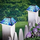 Sunnypark 2PK Mosaic Solar Post Cap Lights Outdoor For 4X4, 3.5X3.5 Cyan Blue. Fixed Price $36.99.