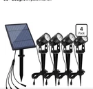 Aponuo Solar Outdoor 4-IN-1 Landscape Dusk To Dawn Uplights IP65 See Desc. Fixed Price $24.95.