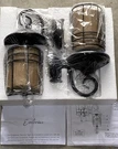 Emliviar Outdoor Wall Lantern 2 Pack Exterior Lamp Light In Black GYR3 New. Fixed Price $60.00.