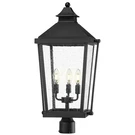 Zeyu 26" Outdoor Lamp Post 3 Light Black Waterproof Seeded Glass Fixture. Fixed Price $99.59.