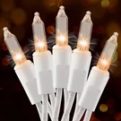 Christmas Lights Clear White 50 Count, 13FT Incandescent Mini String Plug. Fixed Price $15.99.