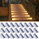 Outdoor Step 24 Pack Warm White Solar Stair Lights Waterproof IP67 Niorsun. Fixed Price $179.99.