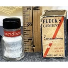 Vtg Fleck's Cement Pearl Gray Mizzy Dental Oxyphosphate Of Zinc Powder. Fixed Price $20.00.