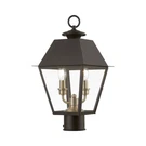 Livex Wentworth Light Outdoor Med Post Lantern, Bronze/brass/clear 27216-07. Fixed Price $489.96.