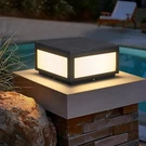 New! Pakedandun Gray Outdoor Modern Post Light, 11.8" Hard Wired Led Column Cap. Fixed Price $75.99.