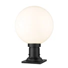 Z-lite Laurent Light 19" Outdoor Pier Mount, Black/opal 597PHB-533PM-BK. Fixed Price $243.10.