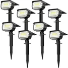 Lansow Solar Spot Lights Outdoor, 8 PACK/76 Led Pack, Daylight White. Fixed Price $120.52.