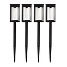 Gtx 4-PACK Solar Led Pathway Lights, Stainless Steel Construction With Glass. Fixed Price $54.99.