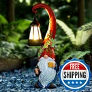 Roundot Garden Gnomes Outdoor Statue Solar Powered Decor Ornament Lantern. Fixed Price $50.81.