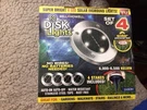 Bell + Howell Solar Powered 4 Led Outdoor Disk Lights Colors Pack. Fixed Price $30.00.
