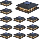 12 Pack Fence Post Solar Lights, Modes(warm/cool Light) Outdoor Waterproof 4X4. Fixed Price $131.32.