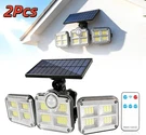2 Pack Led Solar Lights 3-HEAD Outdoor Waterproof Motion Sensor Security Lamp. Fixed Price $20.99.