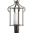 Antique Bronze Post Lantern Metal Frame Etched Glass Progress Lighting P6407-20. Fixed Price $64.99.