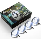 Bell Howell Deluxe Disk Lights Led Solar Powered Stainless Steel Set Of 4. Fixed Price $24.99.