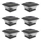 Huyieno Solar Cap Lights Outdoor Led Lighting Deck Fence Two 6PK, Black. Fixed Price $74.99.