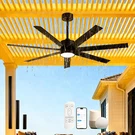 56 Inch Wet Rated Outdoor Smart Ceiling Fan With Light, All-weather IP65 Waterpr. Fixed Price $445.99.