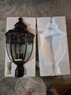 Elegant Minka Lavery 9136-95 Outdoor Post Light Heritage Gold Seedy Glass. Fixed Price $200.00.