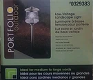 Portfolio Low Voltage Landscape Path Light Brushed Nickel #0329383 (B2-CL). Fixed Price $48.99.