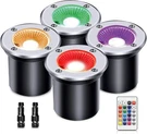Aledeco 4 Pack 3W 12V Low Voltage In-ground Lights Rgb (red, Green, Blue). Fixed Price $58.81.