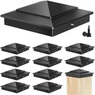 Toscoco 4X4 Aluminum Pyramid Post Caps For Actual 3.5", Black. Fixed Price $50.51.