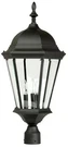 Textured Black Three Light Post Mount From The Straight Glass Cast Collection. Fixed Price $161.10.