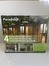 Paradise Solar 4 Pack Led Accent Lights 10 Lumens Cast Aluminum - Black. Fixed Price $37.99.