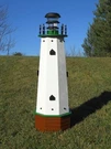 Solar Lighthouse Wood Decorative Lawn Garden Ornament 3 Ft Tall Green Accents. Fixed Price $209.00.