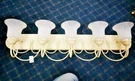 36" Kichler Bath Vanity Bracket Sand W/ Scavo Glass 5-LIGHT Fixture K5355SD New. Fixed Price $109.95.
