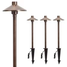 Gardencoin Solid Brass Low Voltage Pathway Lights (6.7'' Shade, 21.9'' Tall),.... Fixed Price $251.91.