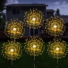 Tujoe 6 Pcs Mardi Gras Solar Firework Lights Outdoor Garden 120 Led. Fixed Price $90.21.
