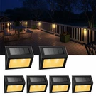 Solar Lights Led Rainproof Black Metal Housing 6 Pack Stairs Deck Path Xlux Yard. Fixed Price $51.99.
