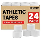 Nuitpy Pack Athletic Tape, Sports 1.5INCH X 23FEETS, WHITE-24 Rolls. Fixed Price $33.39.