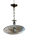 1930S John Virden Art Deco Painted Glass Ceiling 3-LIGHT Brass Fixture. Fixed Price $399.00.