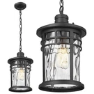 Darkaway Large Outdoor Pendant Lights Size, Black-water Ripple Glass. Fixed Price $128.99.