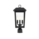 Elegant Lighting Riggs 3LT X 18" Outdoor Post Light, Black/clear - OD502P18BK. Fixed Price $136.00.
