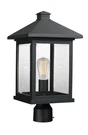 Z-lite 531PHBR Black Portland 18.5"H 1-LIGHT Outdoor Lantern Post Open Box. Fixed Price $189.99.