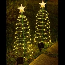 Mintssoul 2 Pack Solar Spiral Christmas Trees With Warm White Lights, Green. Fixed Price $51.99.