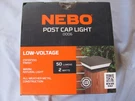 Nebo Post Cap Light 50 Lumens, Espresso Finish, Warm Natural #0006. Fixed Price $19.95.