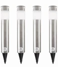 Pure Garden Solar Pathway Lights 4 Pack Stainless Steel Led Outdoor Landscape. Fixed Price $19.99.