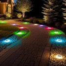 Rgb Solar Deck Lights With Remote Control 12 Pack One-click Sync Group &. Fixed Price $103.76.
