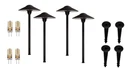 4- Pack Led 3 Watt Landscape Outdoor 12V Lighting-mushroom Path Black. Fixed Price $107.00.