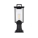 Elegant Lighting Tilton Outdoor Post Light, Black/clear - OD319P18BK. Fixed Price $108.00.